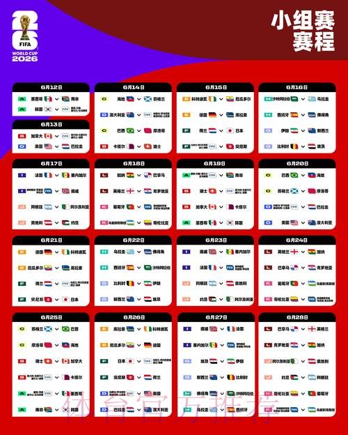 世界杯小组赛赛程什么时候开始 世界杯小组赛赛程什么时候开始