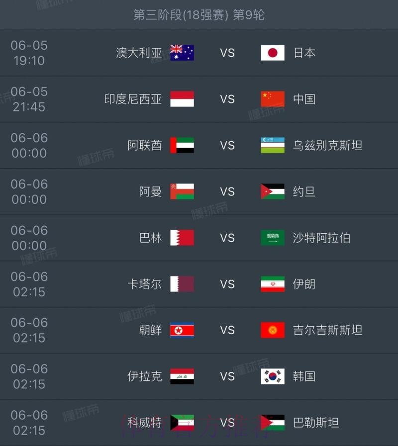 世界杯赛程详细